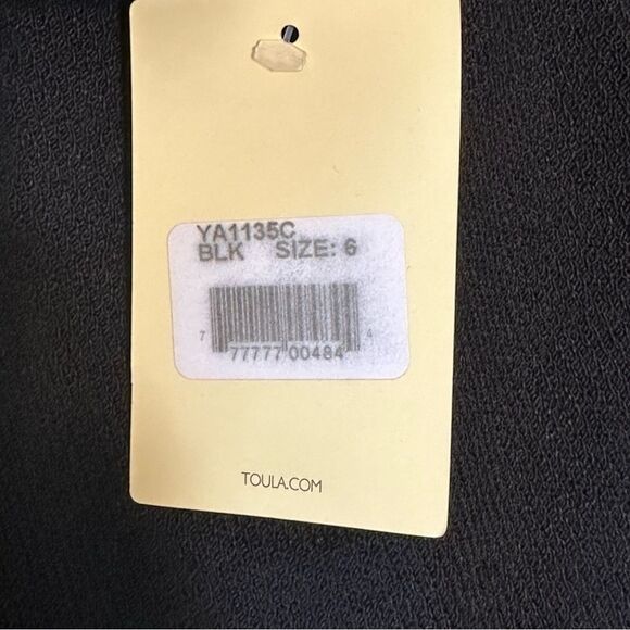 Toula Black Wool Blend Knit Straight Ruffled Skirt Sz6 - Picture 8 of 10